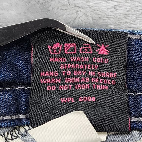 Rock & Roll Denim Jeans Womens W33 L 36 Blue High Rise Trouser Stretch Western - Picture 8 of 14